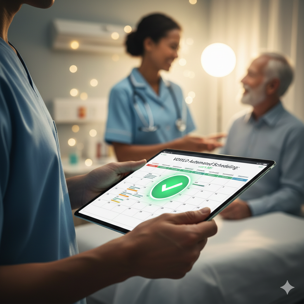 AI appointment scheduling interface showing healthcare automation
