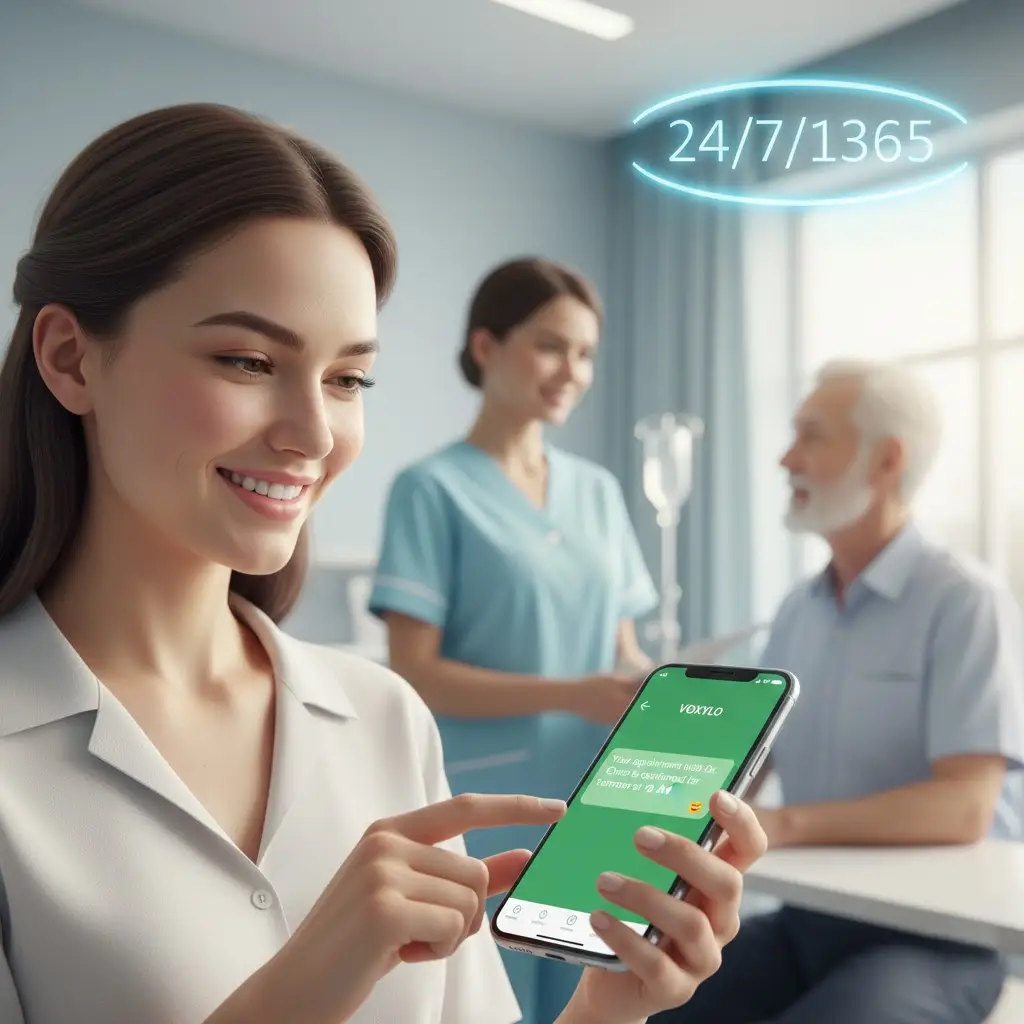 AI appointment scheduling interface showing healthcare automation