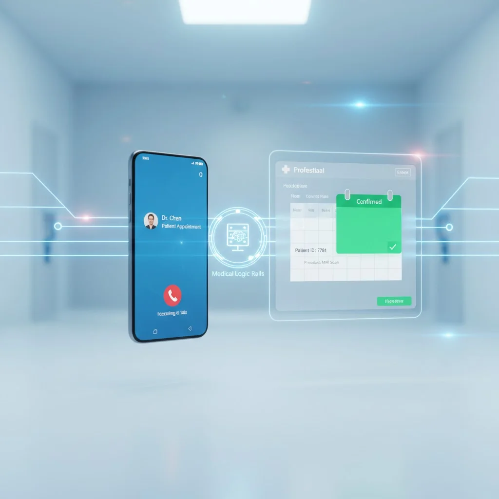AI appointment scheduling interface showing healthcare automation