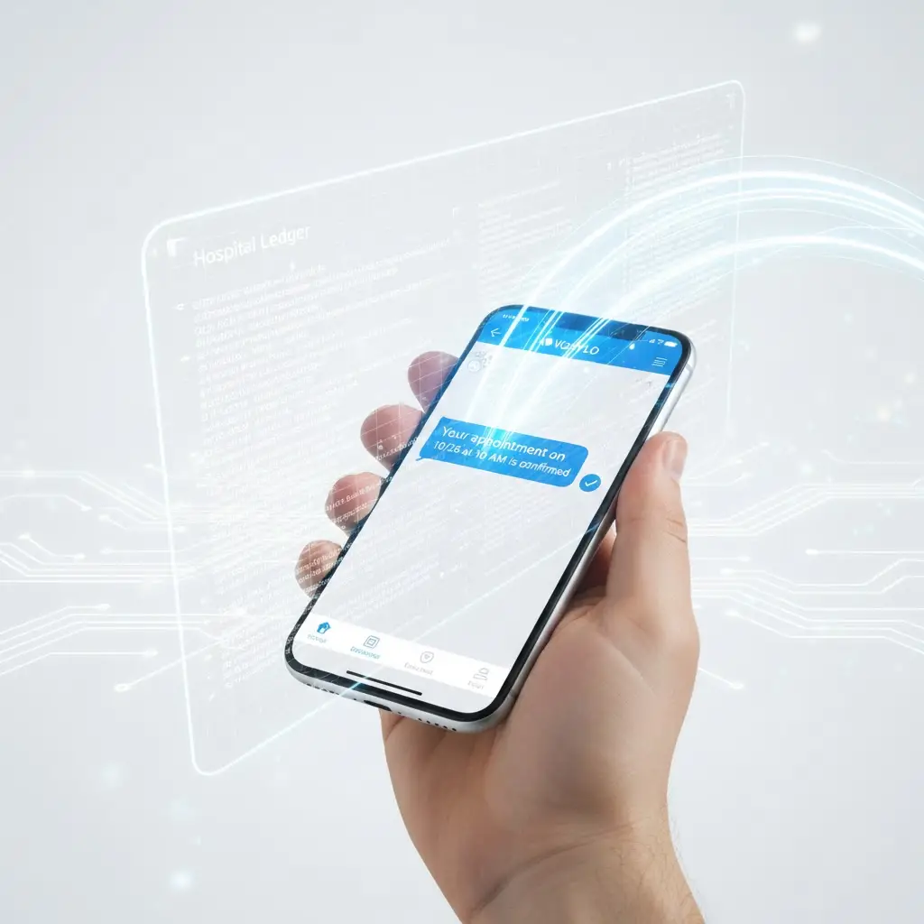 AI appointment scheduling interface showing healthcare automation
