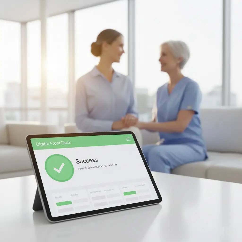 AI appointment scheduling interface showing healthcare automation